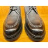 BOTTINE A LACETS EN CUIR GRAINE  PATINE GRIS COUSU GOODYEAR BOUT ROND 18186-G27