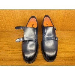 DOUBLE BOUCLE EASY EN CUIR BLEU