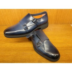 DOUBLE BOUCLE EASY EN CUIR BLEU