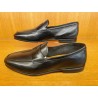MOCASSIN CARLO EN CUIR NOIR SEMELLE GOODYEAR FLEXIBLE 18837-N01