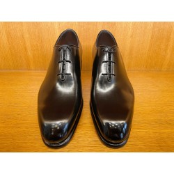 RICHELIEU ONE CUT CUIR PATINE NOIR 16229-N01
