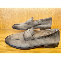 MOCASSIN CARLO EN DAIM MARRON MOYEN 18837-M21