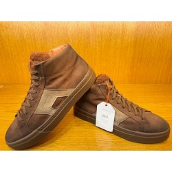 SNEAKER DOUBLE BUCKLE ULTRA SOUPLE MARRON LANGUETTE DOUBLEE LAINE 22131-M25