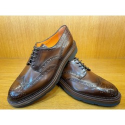 DERBY AVEC PERFORATIONS BROGUE EN CUIR MARRON 15761-M48