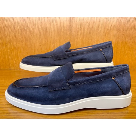 MOCASSIN PENNY EN DAIM BLEU 19051U60