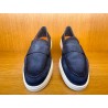 MOCASSIN PENNY EN DAIM BLEU 19051U60
