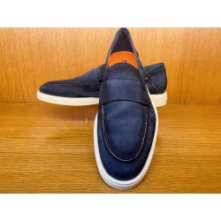 MOCASSIN PENNY EN DAIM BLEU 19051U60