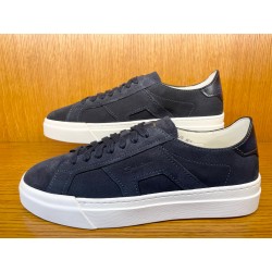 DOUBLE BUCKLE SNEAKER EN DAIM BLEU 21967-U60